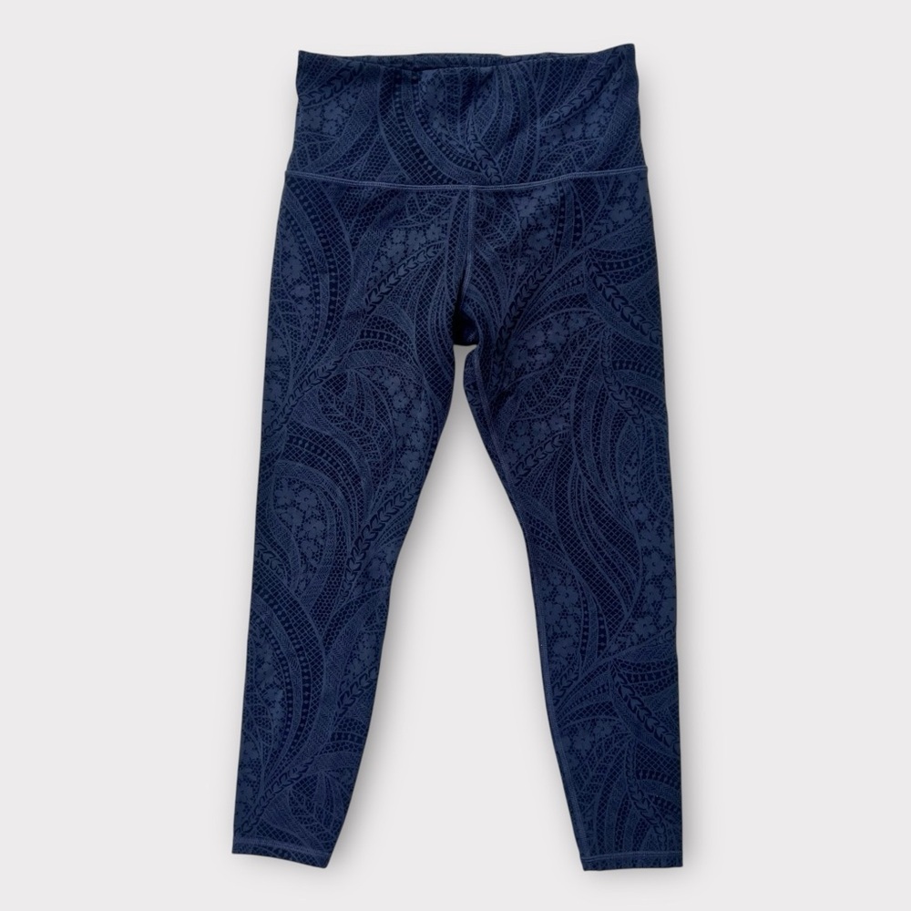 Athleta charcoal gray printed Capri leggings